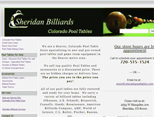 Tablet Screenshot of coloradopooltables.com